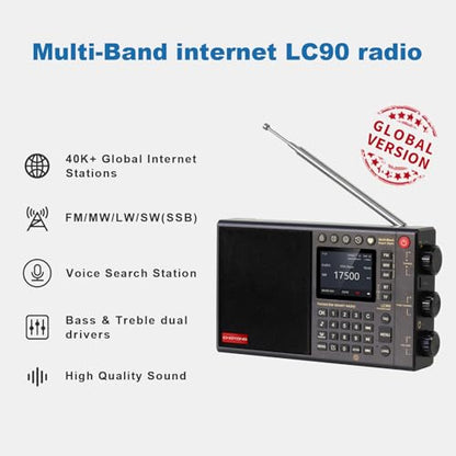 CHOYONG 7.87" LC90 Multi-Band Portable Internet Radio