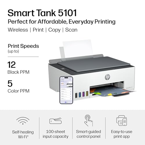 HP Smart Tank 5101 AIO Color Thermal Inkjet Printer 4800x1200dpi