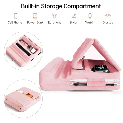 TpeeTeek Tablet Pillow Stand 4-13 Inches Compatible Devices Foldable Storage