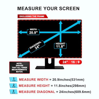 GUMIKE 24 Inch Privacy Screen Filter Anti-Glare Anti-Scratch Monitor Accessory