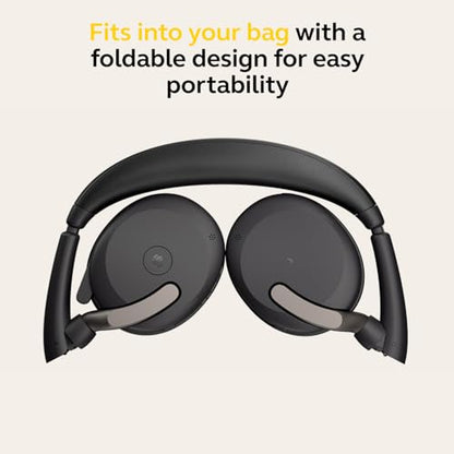 Jabra Evolve2 65 Flex 26699-999-999-01 Wireless Over-Ear Headset with Noise Cancellation and Bluetooth 5.2 Technology