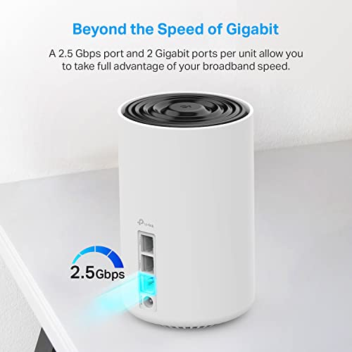 TP-Link 3-Pack Deco XE75 Pro AXE5400 Tri-Band WiFi 6E Mesh System - Covers 7200 Sq.Ft, 2.5 Gbps WAN/LAN Port