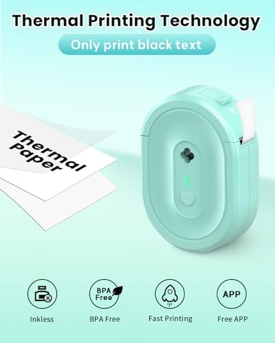 NADAIIN 4.29"D x 3.03"W x 1.25"H N12 Label Maker Monochrome 600x600 Thermal Portable