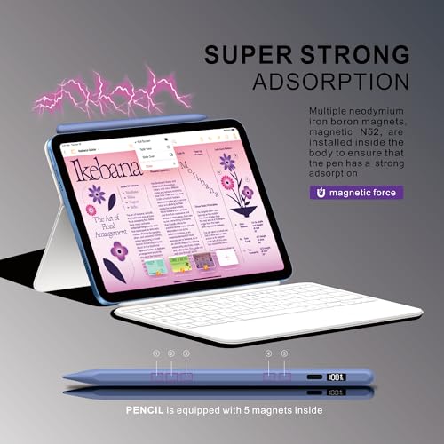 PERMARK 0.09kg Compatible Stylus for iPad 2018-2025 Lithium-Ion Battery 10 Hours Blue