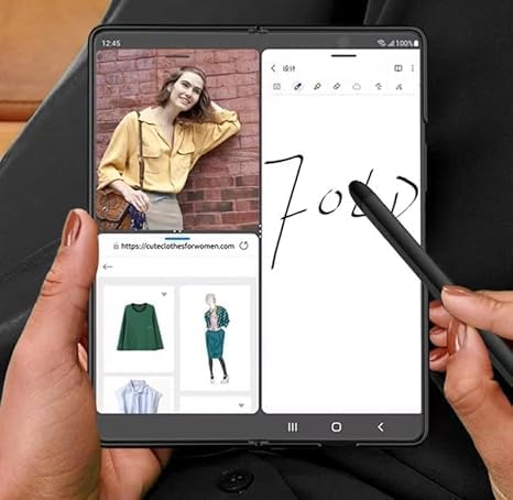 Qenw 0.23 x 0.1 x 4.27 Inches Slim-Black Stylus for Galaxy Z Fold Series