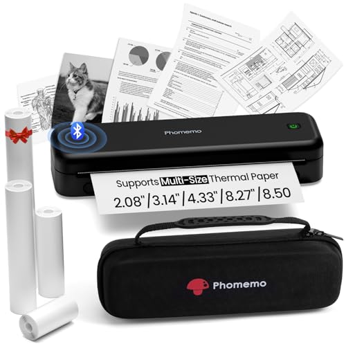 Phomemo M834 300 DPI Portable Thermal Printer Bluetooth 8.5" x 11"
