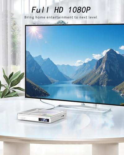 Delleson DL-DVP Mini Region Free DVD Player 1080p HDMI Outputs Compact Design
