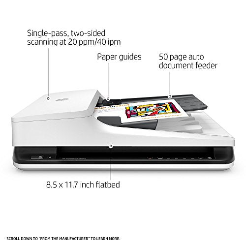 HP ScanJet Pro 2500 f1 USB OCR Scanner 1200 DPI
