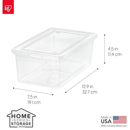 IRIS USA 20 Pack Storage Box 6 Quart Rectangular BPA-Free Plastic
