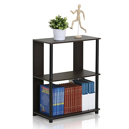 Furinno 3-Tier Bookcase 15070WNBK 23.62in Width 29.8in Height Engineered Wood Home & Office Furnishing