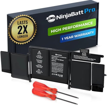 NinjaBatt A1493 Lithium Polymer Battery Pack for Apple MacBook Pro Retina 13" A1502 A1582 6600 mAh 11.42V