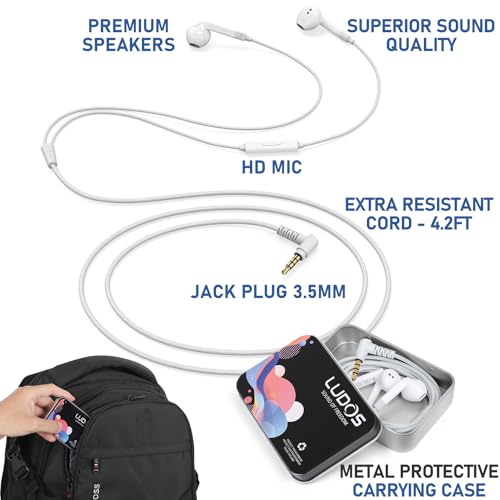 LUDOS FEROX 3.5mm Wired Earbuds In-Ear Headphones