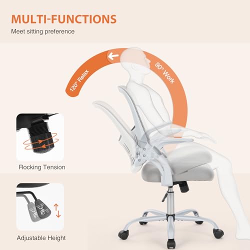 Sweetcrispy 1.0 Count HO-781B-GY Ergonomic Mid-Back Mesh Office Chair