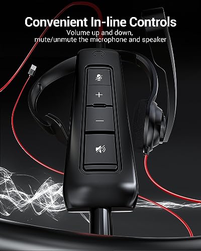 NUBWO HW02 Wired Headset 3.5mm/USB Active Noise Cancellation Adjustable Microphone