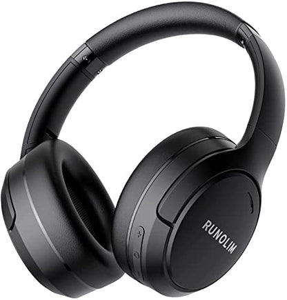 RUNOLIM RUWH301AB-US3 Wireless Over-Ear Headphones Bluetooth 6.0 Active Noise Cancelling