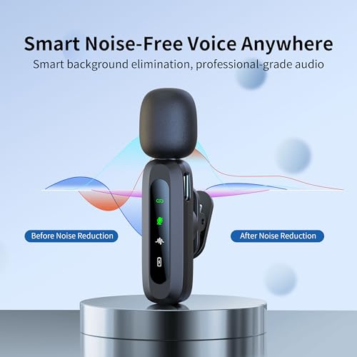 Uewpv Mini Wireless Lavalier Microphone, Model Microphone cravate sans fil, USB Connectivity, Omnidirectional, 20Hz - 20KHz Frequency Response, Battery Powered