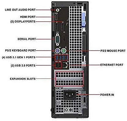 Dell 5050 Computer Tower 256GB SSD Windows 11 Pro - Black - 3.4GHz Intel i5-7500