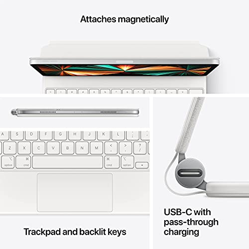 Apple 12.9-inch MJQK3LL/A Magic Keyboard Case - Wireless - Black - US English - Tablet Accessories