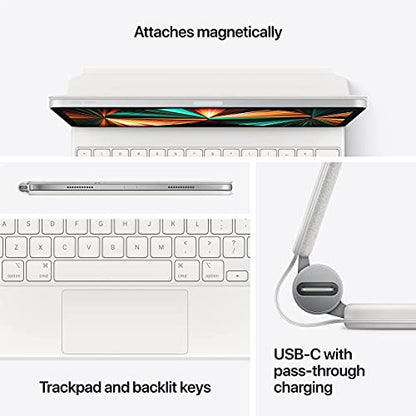 Apple 12.9-inch MJQK3LL/A Magic Keyboard Case - Wireless - Black - US English - Tablet Accessories