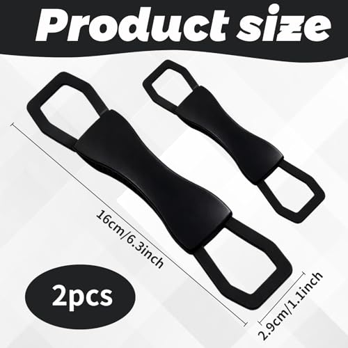 ZCFLCK Hand Strap for E-Readers and Tablets, 2PCS, Adjustable Silicone Grip Holder, 6.3 x 1.1 x 0.2 Inch, Black