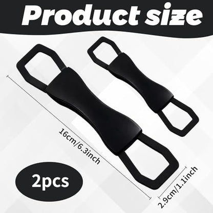 ZCFLCK Hand Strap for E-Readers and Tablets, 2PCS, Adjustable Silicone Grip Holder, 6.3 x 1.1 x 0.2 Inch, Black
