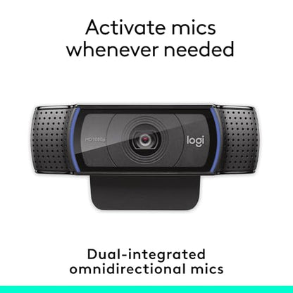 Logitech 2.8" x 3.7" x 1.7" C920e Webcam 1080p USB HD FHD