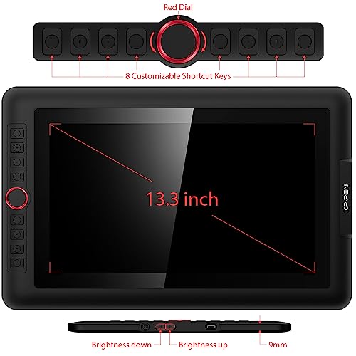 XP-PEN 13.3 Pro Artist Graphics Tablet Display 1920x1080 Portable LED Graphics Tablet