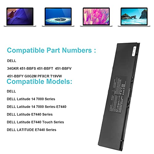 Fancy Buying 6350mAh E7440 Laptop Battery for Latitude 14 7000 Series