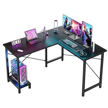 DUMOS 50 Inch DUYMHJ3-FH-LXZ02JB-49BK Modern L-Shape Writing Desk
