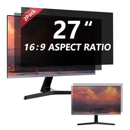 Halloive 27 Inch HH-TYFK27-2pack 16:9 Anti-Glare Privacy Screen Filter