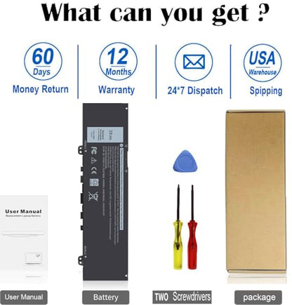 ZAYAUPVL 38Wh F62G0 Battery 11.4V 3 Cells Black