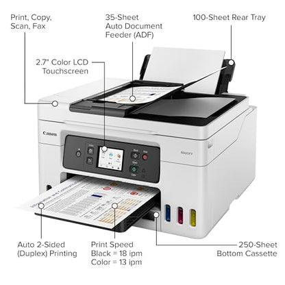 Canon MAXIFY GX4020 All-In-One Inkjet Printer ADF, Auto-Duplex, Energy Star, Color 2400 x 2400 dpi
