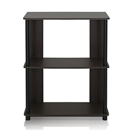 Furinno 3-Tier Bookcase 15070WNBK 23.62in Width 29.8in Height Engineered Wood Home & Office Furnishing