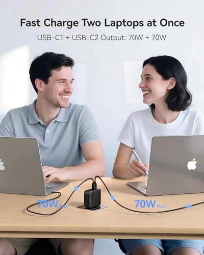 Baseus 140W E0121K USB Type C Charger, PPS Fast Charging, 4 USB Ports