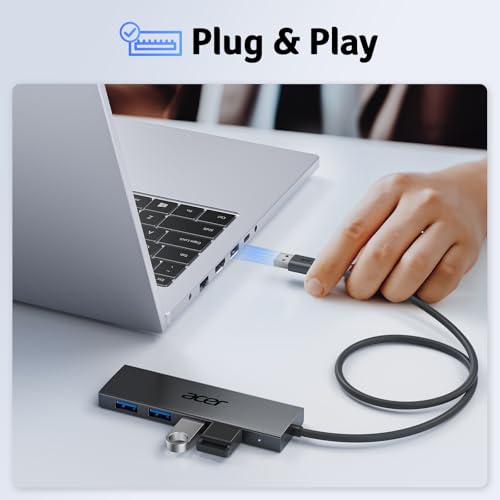 Acer 4-Port USB Hub ODK350 USB 3.0 Connector Black