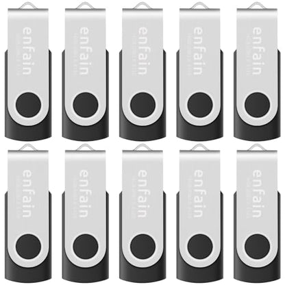 Enfain 16GB USB 2.0 Flash Drive 5000626 USB 2.0 Compact Portable Black