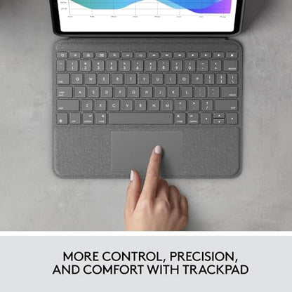 Logitech Folio Touch 11" Tablet Keyboard Case - 78 Keys - Smart Connector - ABS - Grey