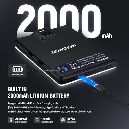NEEWER NL-60AI LED Video Light 2000mAh 60 LEDs USB Type C