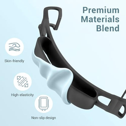 CoBak Hand Strap for 6-7" Tablets Non-adhesive Mount Eco-Friendly Silicone Black