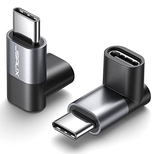 JSAUX 90 Degree Type-C Adapter DD0008 100W 5A 40Gbps Adapter Grey