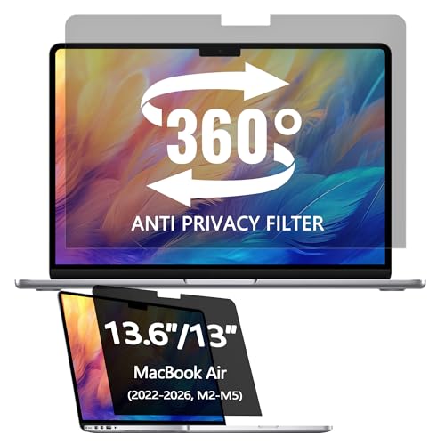 Halloive 13.6 Inch HH-MacBook Air 13.6-QJ 100 Clarity Matte Polyethylene Terephthalate Laptop Privacy Screen