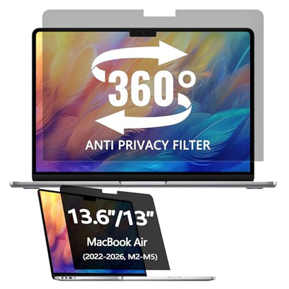 Halloive 13.6 Inch HH-MacBook Air 13.6-QJ 100 Clarity Matte Polyethylene Terephthalate Laptop Privacy Screen