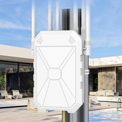 INEAUTO AX1801 Wireless Range Extender 1800 Mbps Dual-Band PoE Equipped Outdoor WiFi 6