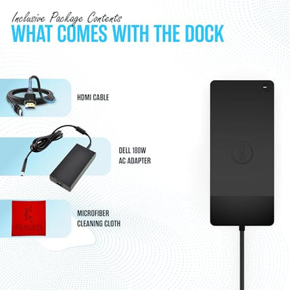 Koncept 180W WD19S Docking Station Ethernet, HDMI, USB - 8 Ports, Black