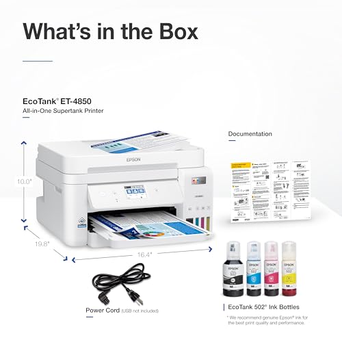 Epson EcoTank ET-4850 4800x1200 Inkjet Printer Automatic Document Feeder