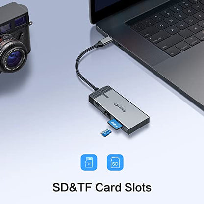 SmartQ 7-Port USB Hub CQ-YEQ5-3SWK HDMI, USB 3.0, USB-C, ABS, Aluminum, 1.22x4.25x1.94
