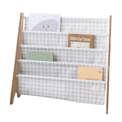 3 Sprouts 10" D x 24" W x 24.5" H IRKGBG Tiered Bookshelf 4 Shelves Floor Mount Living Room