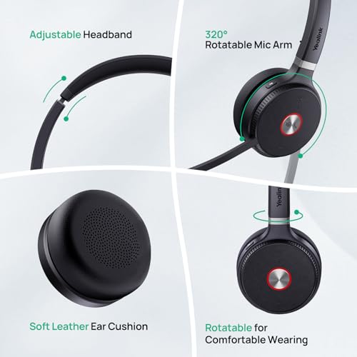 Yealink WH62 Mono YEALINK-WH62-TEAMS Wireless Headset DECT 6.0 No Jack Outer Headphone