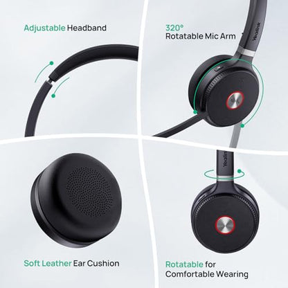 Yealink WH62 Mono YEALINK-WH62-TEAMS Wireless Headset DECT 6.0 No Jack Outer Headphone