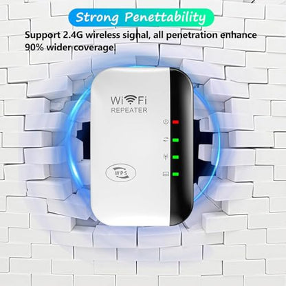 Jancane 2.76 x 3.15 x 2.09 Inches WF003 Wireless WiFi Extender, Ethernet Port, Wireless Signal Booster